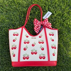 Steve Madden Cherry Tote - Red and Cream